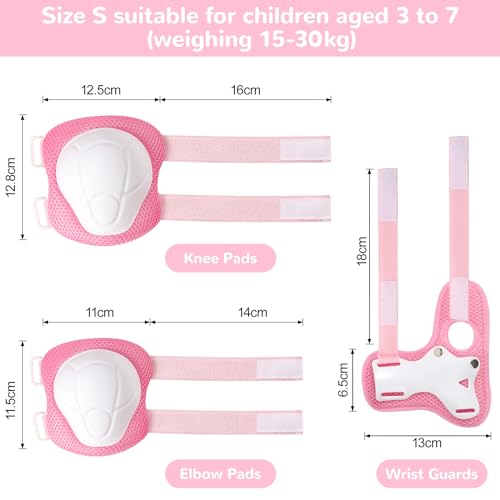 Knieschoner Kinder, 6 in 1 Schoner Inliner Kinder, Inliner Schoner Kinder, Geeignet für Rollschuhlaufen, Laufräder, Fahrräder und Skateboards