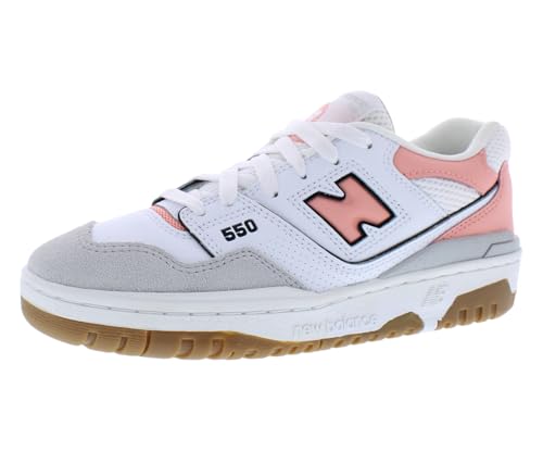 New Balance 550 - Girls' Grade School (White/Pink)
