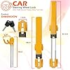 Car Steering Wheel Lock - Universal Anti-Theft Security Device Adjustable Length SUV Van Wheel Lock Vehicle Protection Suitable for Car Security Device with Two Keys (Yellow) #2