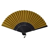 浴衣 扇子 和装 [なごみや] ご利益 布扇子 天然石 チャーム付夏扇 ゆかた 夏着物用 暑さ 熱中症 対策 ユニセックス 21cm 金運_黄421