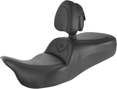 Saddlemen Road Sofa Seat With Backrest Plain For 09-22 HARLEY FLHTCUTG