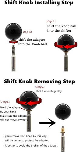 Vivpro Wood Shift Knob Automatic 4 Adapters, Manual Shift Knobs With 3 Threading Copper Adapters For Most Cars Honda Ura, Mazda, Mitsubishi, Nissan, Infiniti, Lexus, Toyota, Scion, Brz, Hyun #TOP3