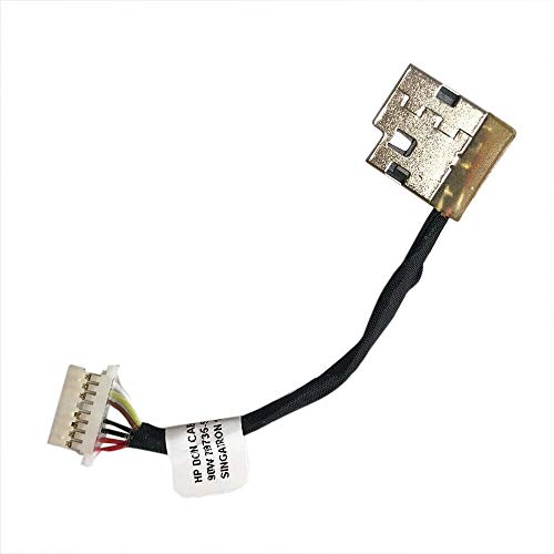 ZAHARA DC In Power Jack DC Port DC Dock for HP 14m-dw 14-fq 14-DV 14-EC 15-BQ 17M-CH 17-BY 14-CM 14T-CM 17-CH 799735-F51 799735-S51 855995-001 DC jack/power jack/charging port (8CM)