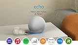 Echo (4.ª generación) | Sonido de alta calidad | Blanco + TP-Link Tapo Bombilla Inteligente (E27), compatible con Alexa