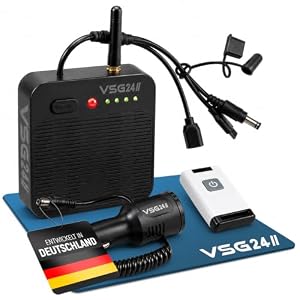 VSG24 Viewsecure Pro Powerbank 14.400 mAh, 12V Mobile Stromversorgung für Rückfahrkamera & Monitor, IP67 wetterfest, Magnetbefestigung, Fernbedienung, Anhänger, Wohnmobil, Nutzfahrzeug