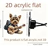 Cute Cartoon Dog Car Vent Clip Air Freshener - 2D Adorable Acrylic Fragrance Diffuser with Long-Lasting Scent, Car Decoration for Pet Lovers (Puppy with fresh flowers) #1