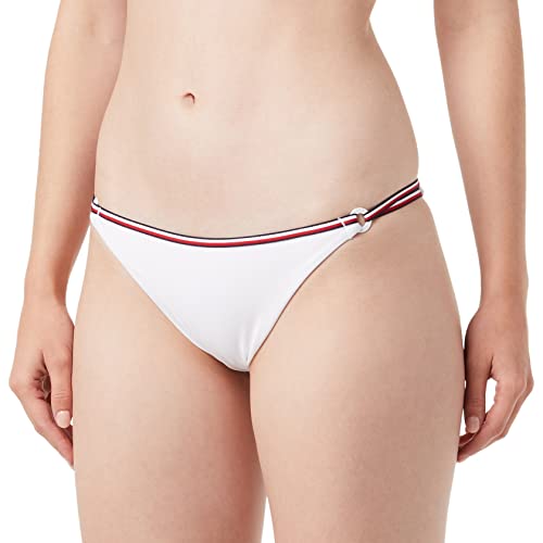 Tommy Hilfiger Mujer Braguita de bikini para mujer con bandera , Blanco (Th Optic White), XL