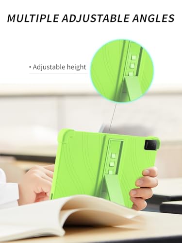 Housse TCL TAB 10L Gen 4 verte en silicone avec béquille ajustable - 3