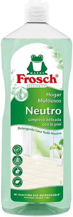 Frosch - Limpiador Multiusos de Hogar Ecológico con pH Neutro, Limpia Todas las Superficies y Cuida la Piel - Resultado Brillante y Duradero - 1 L - Imagen 2