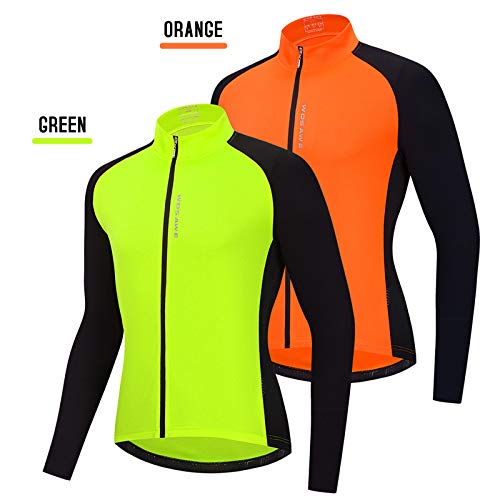 Jersey de ciclismo, Andoer Jérsei de ciclismo masculino respirável com zíper completo de mangas comp