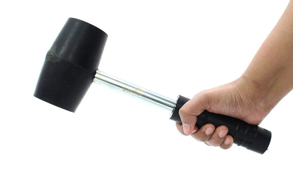 LOVELY® 1 Inch Diameter Rubber Mallet Hammer With Steel Handle For Soft Impact And No Damage (B07BSNZQ43) Amazon Price History, Amazon Price Tracker