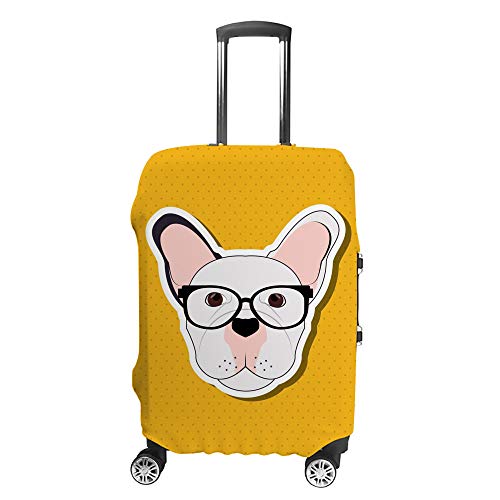 Valise de voyage lavable bouledogue français pour repérer son bagage