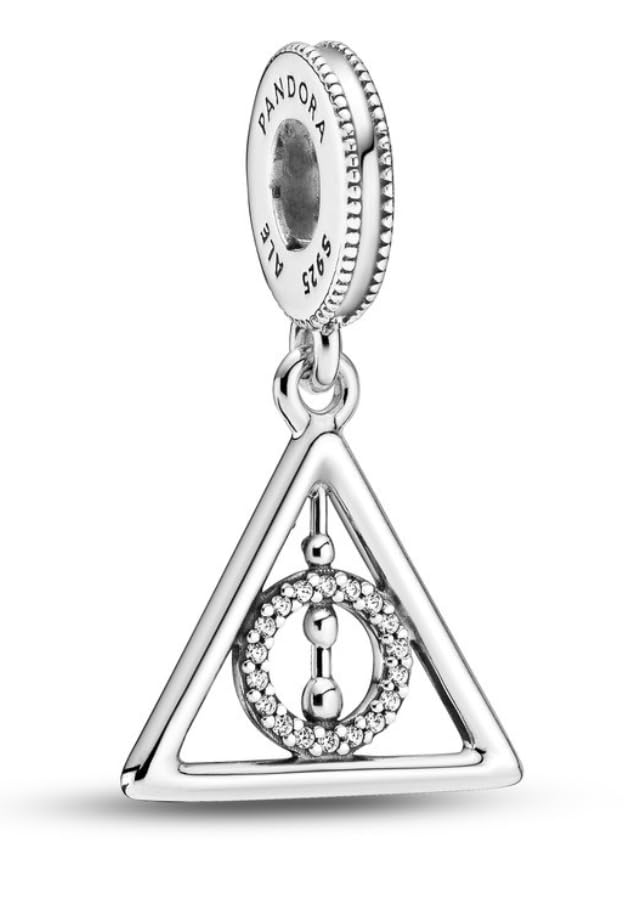 CHARMY'S Deathly Hallows Charm - Sterling Silver Harry Potter Charm Compatible with Pandora Charms for Women, Charm Bracelet & Necklace Charms