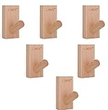 [Tamaño y embalaje] Por favor, ten en cuenta la imagen de la izquierda. Embalaje: 6 ganchos de madera, 6 tornillos y 6 tacos de plástico
