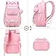 Makukke Schulrucksack Mädchen Teenager Rucksack Schule Schulranzen-Set, Schultasche Jungen Multi-Tasche Wasserdicht Schulranzen School Bag für Mädchen Damen,30L Schwarz Rucksack