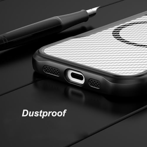 Coque iPhone 17 Pro magnétique : fini les chutes avec la texture carbone antidérapante verte