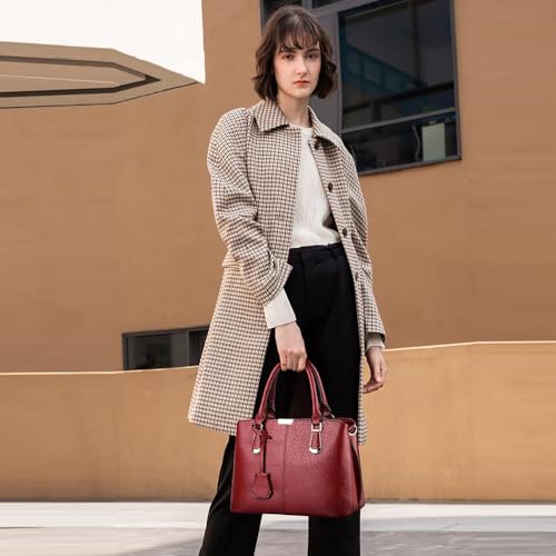 Dayfine Top Handle Handbags for Women PU Leather Satchel Handbag Tote Bags Purse Ladies Briefcase Shoulder Bag Crossbody Bag3