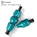 Hookah Hose Handle Mouthpiece Part - Kitosun Hookah Accessories 100% Carbon Fiber Sleeve Shisha Handle with Resin Mouth Pieces Ergonomic Designed Universal Elegant (Aqua)