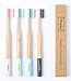Fcysy Bamboo Toothbrush Soft Toothbrushes Natural BambooToothbrush Travel Wood Toothbrush Set