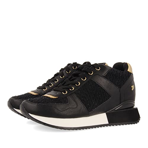 Sneakers DE CUÑA Interna Negras para Mujer BAZINE