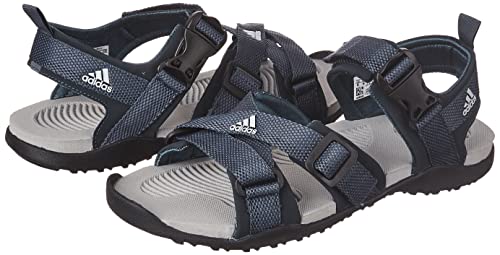 Image of Adidas Men NU GLADI M Synthetic Outdoor Sandal CBLACK /DOVGRY /BLIBLU | HPW45