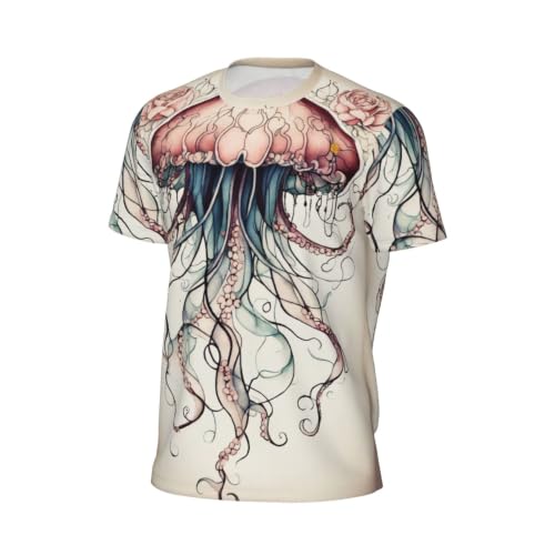 T-shirt maille méduse homme manches courtes haut respirant - 4