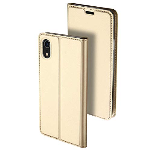 SkyTree Case for iPhone XR, Ultra Fit Flip Folio Leather Case Cover with [Kickstand] [Card Slot] Magnetic Closure for iPhone XR - Gold (B0871DW35V) Amazon Price History, Amazon Price Tracker