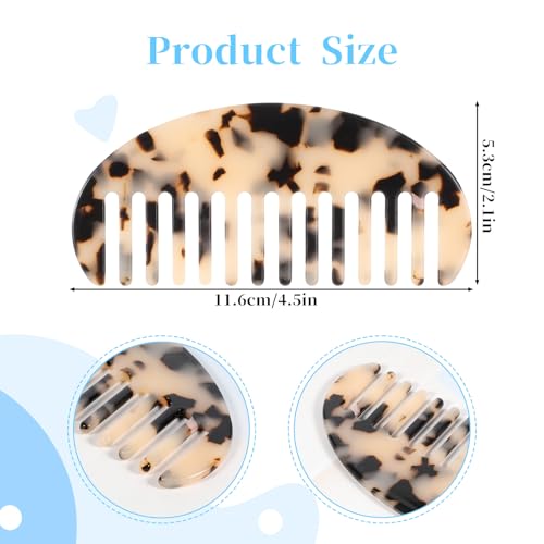 Peine ancho para cabello con dientes espaciosos beige miniatura 2