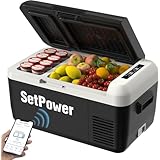 Setpower 車載冷蔵庫 2室独立温度 アプリ操作可能 30L大容量 軽量 ポータブル冷蔵庫 小型 超急速冷凍 -20℃～20℃ コンプレッサー3年品質保証 低動作音 持ち運び 3WAY電源対応 DC12V/24V AC100V 省エネ 車載家庭両用 低電圧保護 トラック 車中泊 キャンプ アウトドア 買い物 BBQ 釣り 現場 防災 PT30