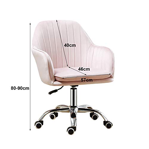 Chaise de bureau pivotant en velours FLXHSA avec ajustement de levage