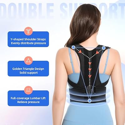 babaka Posture Corrector for Women and Men, Adjustable Full Back Support, Upper and Lower Back Pain Relief, Back Brace, Shoulder Straightener, Scoliosis, Hunchback, Thoracic, Spine Corrector (Small, Waist: 25''-31'')
