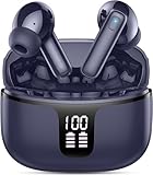 Auriculares Inalámbricos Bluetooth, 40H Auriculares Bluetooth HD HiFi Estéreo, 14.2 mm Driver, 2026 Cascos Inalambricos Bluetooth 5.3 con ENC Reducción de Ruido, Pantalla LED/Audifonos IP7 Impermeable