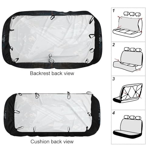 Funda asiento trasero coche Air Force protectora elástica universal 3