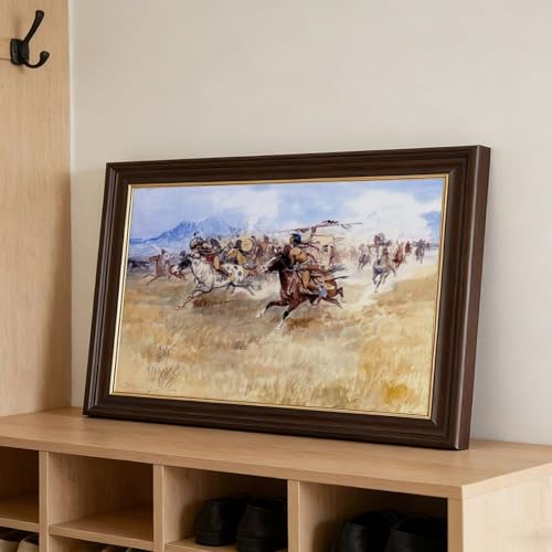 Impression toile Charles M Russell pour passionné histoire indienne