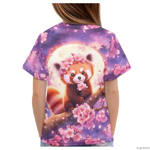 Image of WELLFLYHOM Kids Tshirts Girls Boys Short Sleeve Crewneck Tees Shirts Casual Sport Pullover Tops Size 3-16 Years