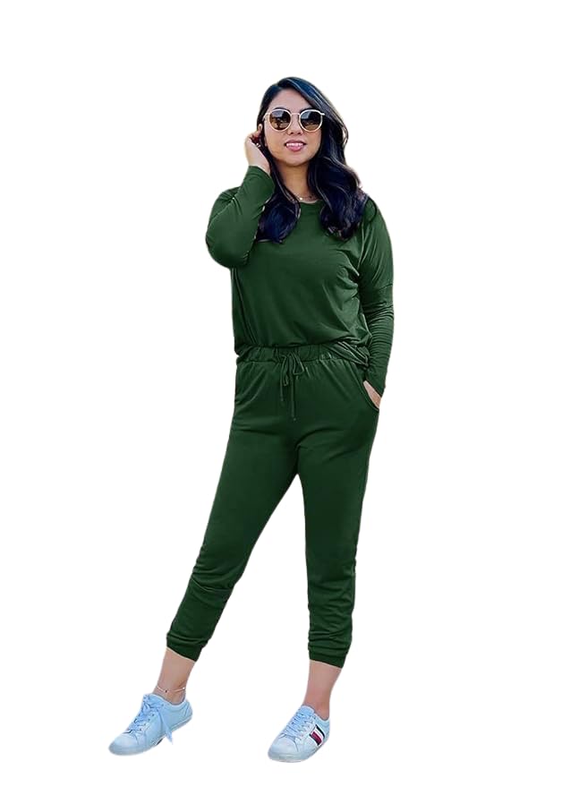 Tuta da donna / Homewear | Tuta da jogging | 2 pezzi tuta da casa / Tracksuit | Abbigliamento sportivo, Verde, XL