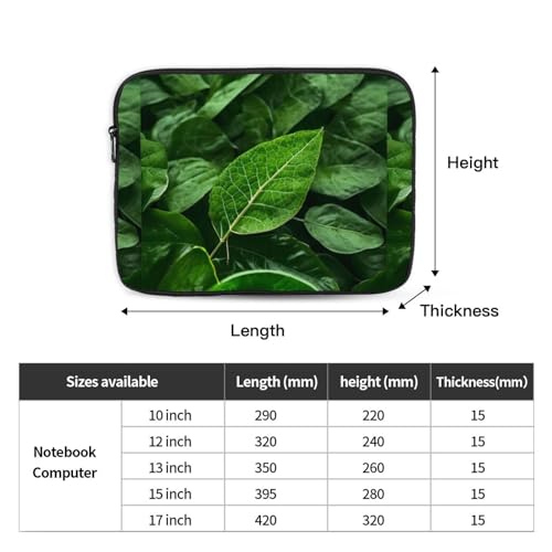 Green Nature Laptop Sleeve Case 15 Inch Suitable for Notebook Computer Tablet Traveling Carrying Simple Case4