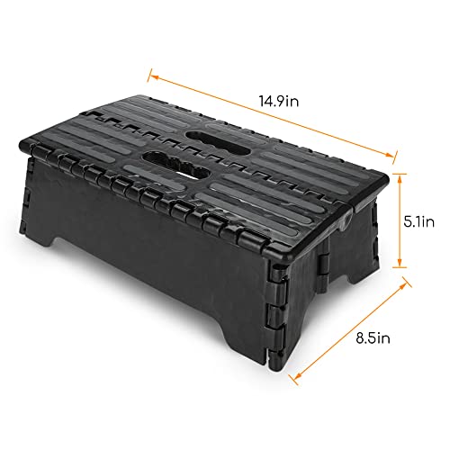 Ejoyous Folding Step Stool, 5" Portable Plastic Step Ladder Stepping Stool Platform To Support Elderly Pregnant Kids For Indoor Outdoor Kitchen Bathroom Toilet Bedroom Car Travel Use #TOP6