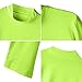 LONGBIDA Women's Long Sleeve Mock Neck Pure Soft Thin Sexy Stretch Crop TOP T Shirt(Neon Green,XL)