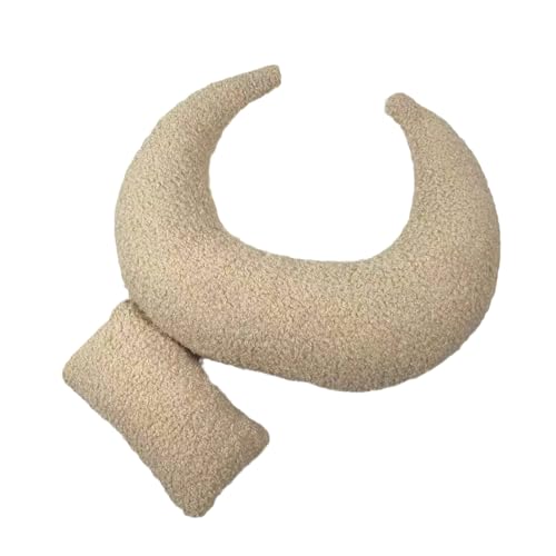 Almohada suave y cómoda para recién nacidos, con forma de luna, para sesiones de fotos de bebé
