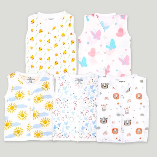 Image of Kidbea Extra Soft Mulmul Cotton Jhabla Cloth for New Born Baby Set