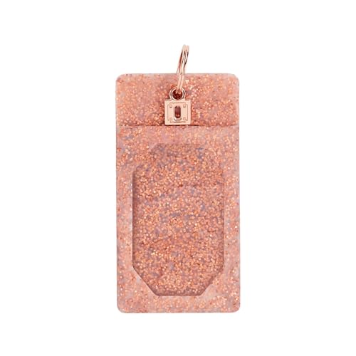 Étui d'identification en silicone confettis or rose incassable et imperméable