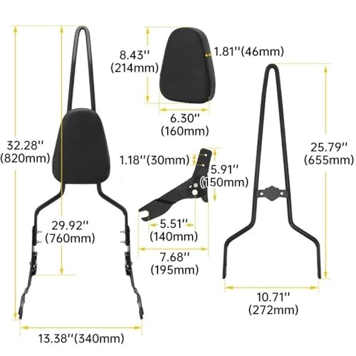 Coussin dossier arrière moto pour supprimer les douleurs dorsales du passager sur Street Glide