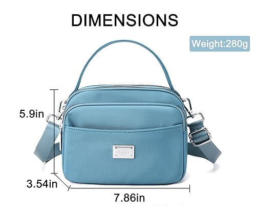 Crossbody Bag for Women,Lightweight Small Crossbody Purse Nylon Women's Shoulder Handbags With Top Handle2