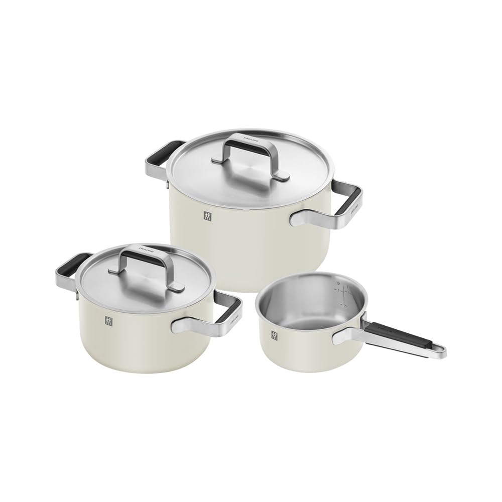 ZWILLING Pure 3 Parça Fildişi Rengi Tencere Seti