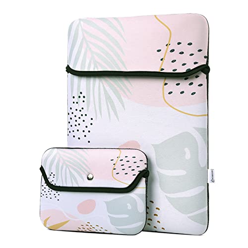 iCasso Laptop Sleeve Compatible with MacBook Air/Pro 13 inch ,Waterproof Shock Resistant Notebook Protective Bag Carrying Case,Neoprene Bag with Small Case-Molandi