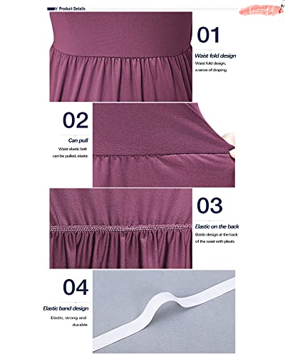 Image of AUSELILY Women's Classic Short Sleeve Loose Plain Casual Long Maxi Dresses for Women 2026