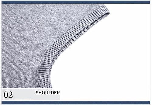 2023 Men's Sweater Vest Solid Color Wool Warm Pullover V Neck Sleeveless Vest4