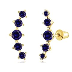 Gold-Navy Blue CZ