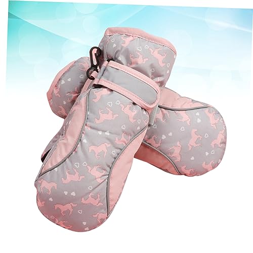 HONMEET Luvas De Ciclismo Luvas De Esqui Luvas De Snowboard Luvas Térmicas Luvas Quentes Crianças Fa